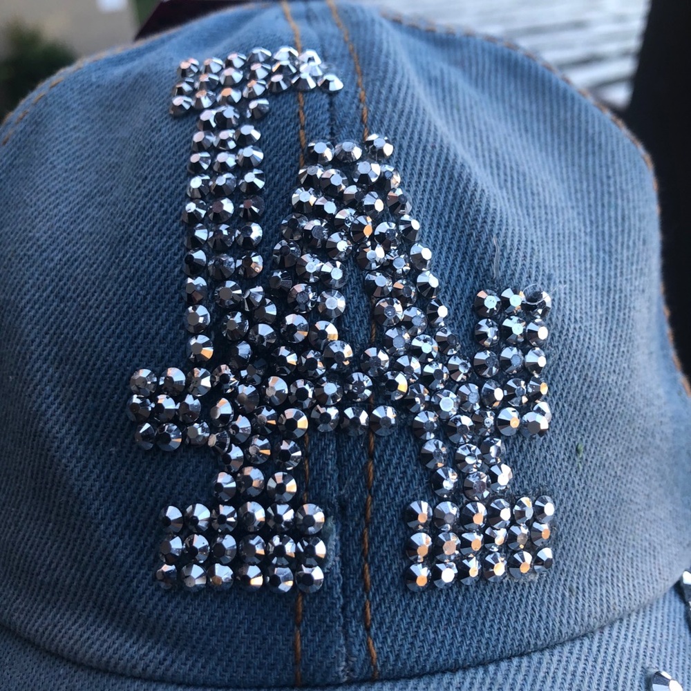 Aviva Girls denim studded baseball cap.
